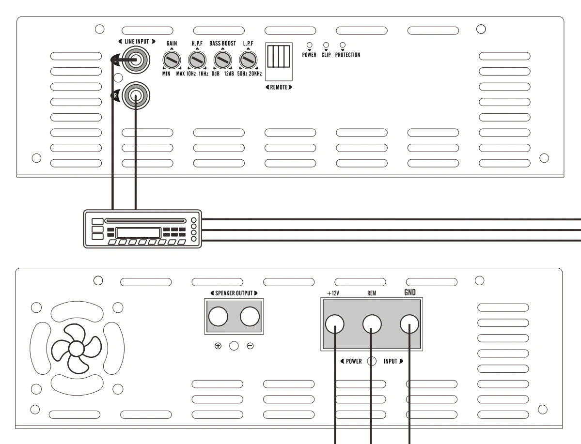 AP-2000 mono - original connection diagram