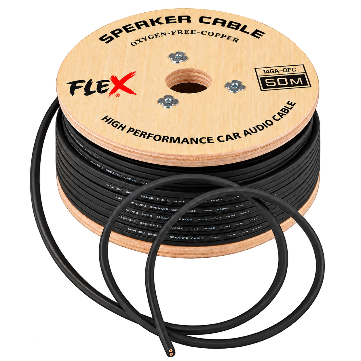 FLEX AUDIO 14GA OFC Speaker Cable — 60 m car speaker